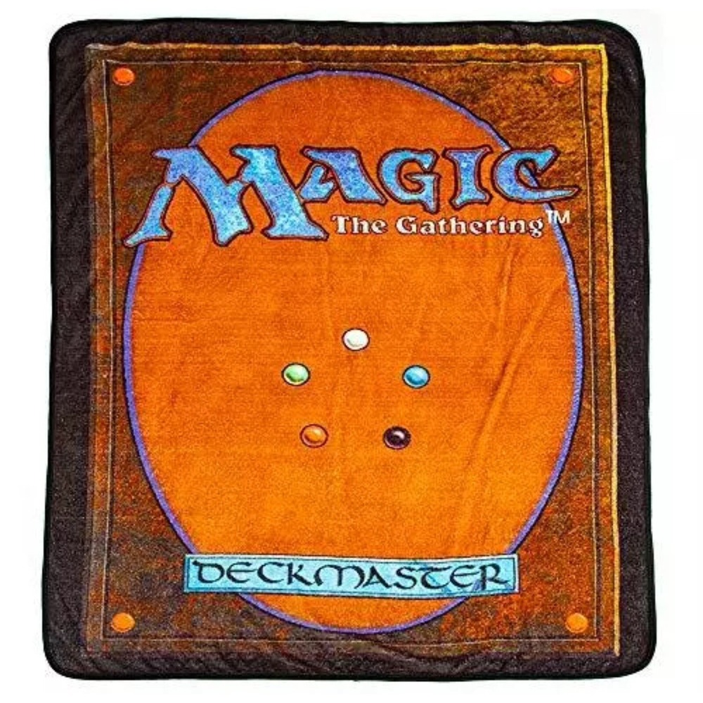 Bioworld Magic: The Gathering Card Back Plush Throw Blanket NEW WITH TAGS